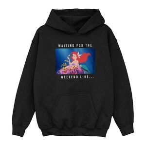 Disney Princess Girls Ariel Waiting For The Weekend Hoodie / Black